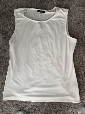 Tommy Hilfiger Cream Sleeveless Tank with V-Notch